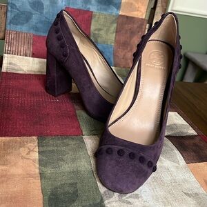 Tory Burch purple heels. Snag before there gone